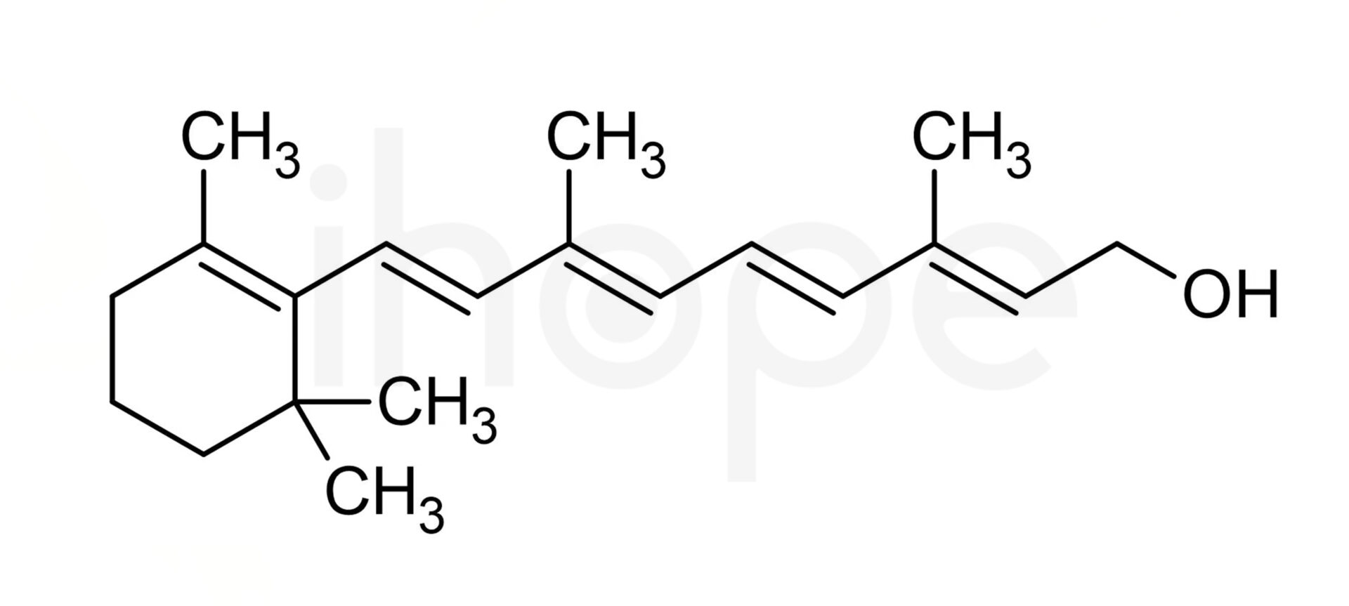 Cấu trúc hóa học của retinol (vitamin A1)