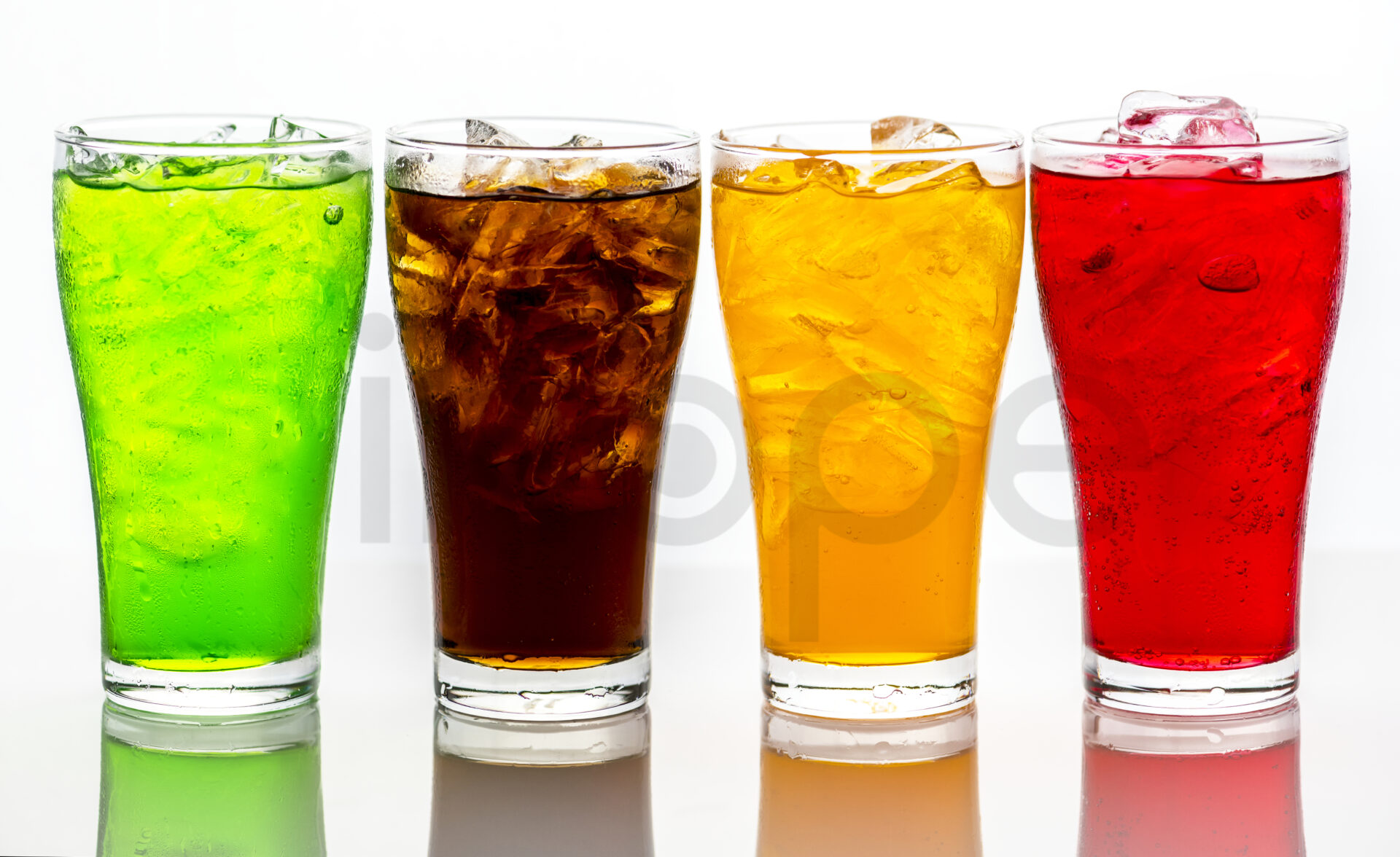 Colorful Soda Drinks Macro Shot